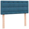 vidaXL Boxspring met matras en LED fluweel donkerblauw 100x210 cm