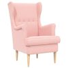 vidaXL Fauteuil Roze Boucl&eacute;