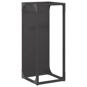 vidaXL Brandhoutrek 25x25x60 cm koudgewalst staal zwart
