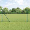 vidaXL Hecke met palen Groen 1.4 x 10 m PVC-gecoat staal