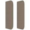 vidaXL Hoofdbord met randen 183x16x78/88 cm stof taupe