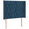 vidaXL Boxspring met matras en LED fluweel donkerblauw 100x200 cm