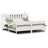 vidaXL Bed met boekenkast zonder matras grenenhout wit 180x200 cm