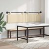 vidaXL Hangend Hoofdeinde Wandgemonteerd Cr&egrave;me 210 x 55 x 5 cm Stof