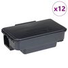 vidaXL Muizenvallen 12 st 22x12,5x7,5 cm zwart