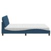 vidaXL Bed met matras stof blauw 160x200 cm