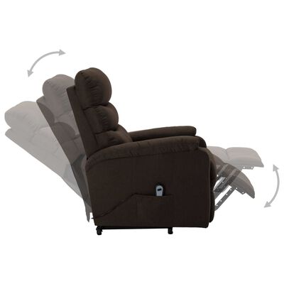 vidaXL Sta-op-stoel stof donkerbruin
