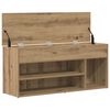vidaXL Schoenenbank 102x30,5x45 cm bewerkt hout artisanaal eikenkleur