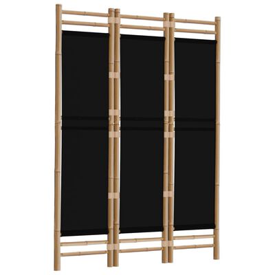 vidaXL Kamerscherm 3-panelen inklapbaar 120 cm bamboe en canvas
