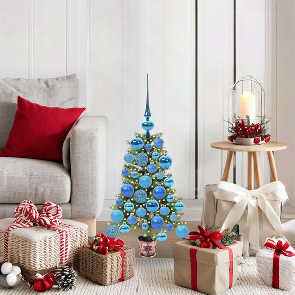 vidaXL Kerstboom met 150 LED met standaard Groen 65 cm PE