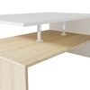 vidaXL Salontafel 90x59x42 cm bewerkt hout eikenkleurig en wit