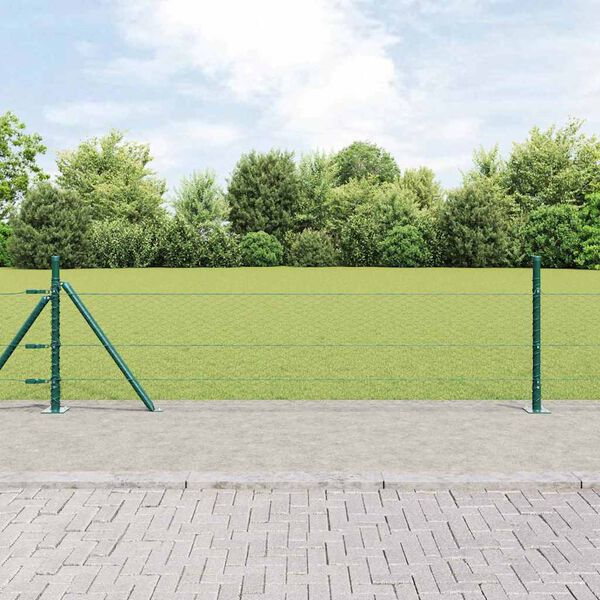 vidaXL Afrasteringspaal Groen 50 x 0,4 m (25 mm gaas) Staal en PVC