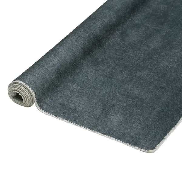 vidaXL Vloerkleed wasbaar opvouwbaar 120x170 cm polyester grijs
