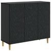 vidaXL Dressoir Zwart 89 x 34,5 x 80 cm Bewerkt hout