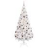 vidaXL Kunstkerstboom met verlichting en kerstballen 620 takken 180 cm