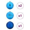 vidaXL Kerstbal Set 4 pcs Blauw Kunststof
