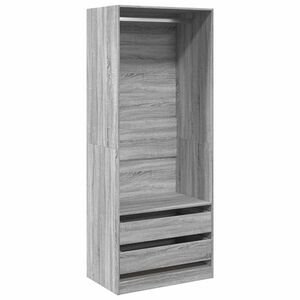 vidaXL Kledingkast 80x50x200 cm bewerkt hout grijs sonoma eikenkleur