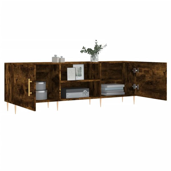 vidaXL Tv-meubel 150x30x50 cm bewerkt hout gerookt eikenkleurig