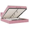 vidaXL Ottoman bed met matras 160x200cm fluweel roze