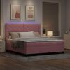 vidaXL Boxspringbed met matras met LED Roze 180 x 200 cm Fluweel