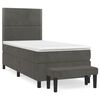 vidaXL Boxspring met matras fluweel donkergrijs 80x200 cm