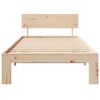 vidaXL Bedframe met hoofdeinde Naturel 80 x 200 cm Massief grenenhout