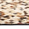 vidaXL Vloerkleed patchwork vierkant 80x150 cm leer vierkant bruin/wit