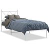 vidaXL Bedframe met hoofdbord metaal wit 80x200 cm