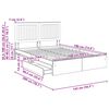 vidaXL Opslag bed met lade Sonoma Eiken 140 x 190 cm Bewerkt hout