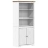 vidaXL Boekenkast BODO 82x40x173 cm massief grenenhout wit en bruin