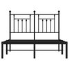 vidaXL Bedframe met hoofdbord metaal zwart 120x200 cm