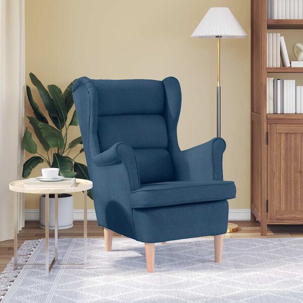 vidaXL Fauteuil 74x84x100 cm stof blauw
