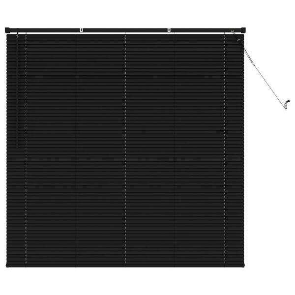vidaXL Venetiaanse Blind Verstelbaar Zwart 150 x 160 cm PVC