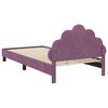 vidaXL Bedframe voor kinderen met hoofdbord Paars 90 x 200 cm Fluweel
