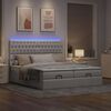 vidaXL Ottoman bed met matrassen en LED's 160x200cm stof taupe