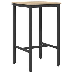 vidaXL Bartafel 52 x 52 x 110 cm Bewerkt hout Sonoma Eiken Rechthoekig