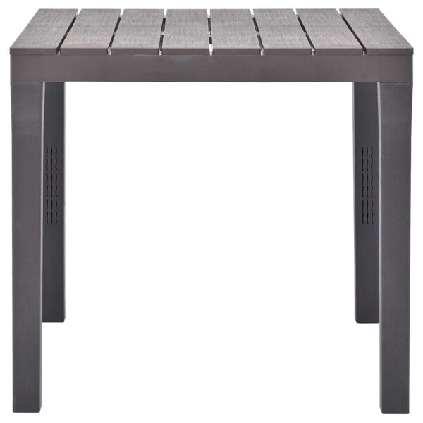 vidaXL Tuintafel 78x78x72 cm kunststof mokka