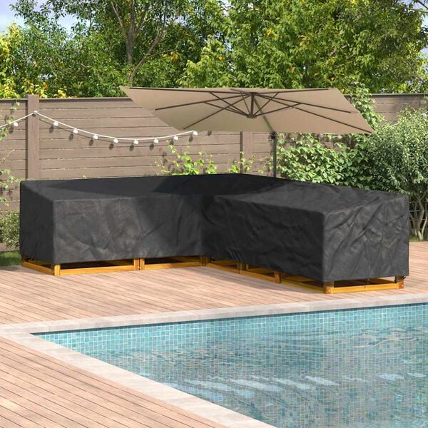 vidaXL Meubelhoes Zwart 330 x 255 x 80 cm 600D Oxford Stof