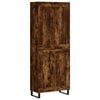 vidaXL Hoge kast 69,5x34x180 cm bewerkt hout gerookt eikenkleurig