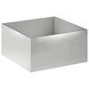 vidaXL Tuin Bloempot zilver 60 x 60 x 40 cm Roestvrij staal