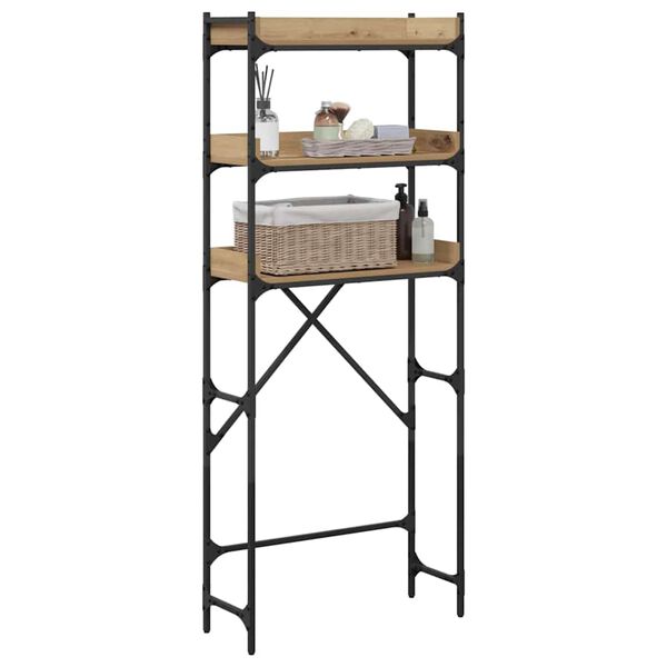 vidaXL Wasmachineplank Artisan Eiken 67 x 25 x 163 cm Bewerkt hout