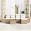 vidaXL Tuin Sofa Set 6 pcs beige en cr&egrave;mekleurig Poly Rattan