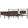 vidaXL Bedframe zonder matras metaal bruin eikenkleur 183x213 cm