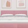 vidaXL Hoofdbord met hoofdeinde Roze 144 cm Nep Leer