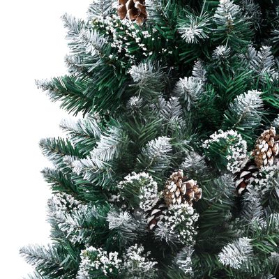 vidaXL Kunstkerstboom met dennenappels en witte sneeuw 150 cm