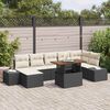 vidaXL Tuin Sofa Set met kussen 8 pcs Zwart en Cr&egrave;me