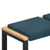 vidaXL Bankkussen 4 st fluweel Blauw Diepte 35 cm