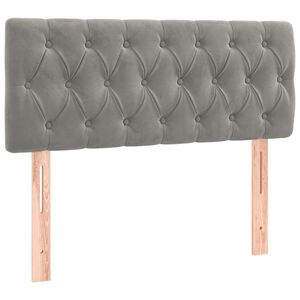 vidaXL Hoofdbord 100x7x78/88 cm fluweel lichtgrijs