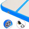 vidaXL Gymnastiekmat met pomp opblaasbaar 400x100x20 cm PVC blauw