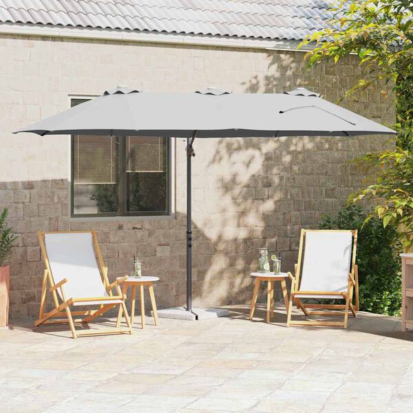 vidaXL Tuin Cantilever Parasol Zand 372 x 198 x 243 cm